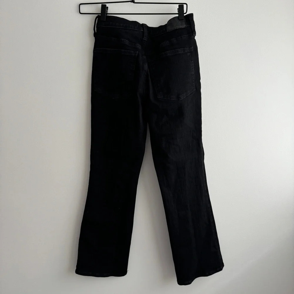 Madewell Kick Out Crop Black Jeans Size 28 - Picture 4 of 6
